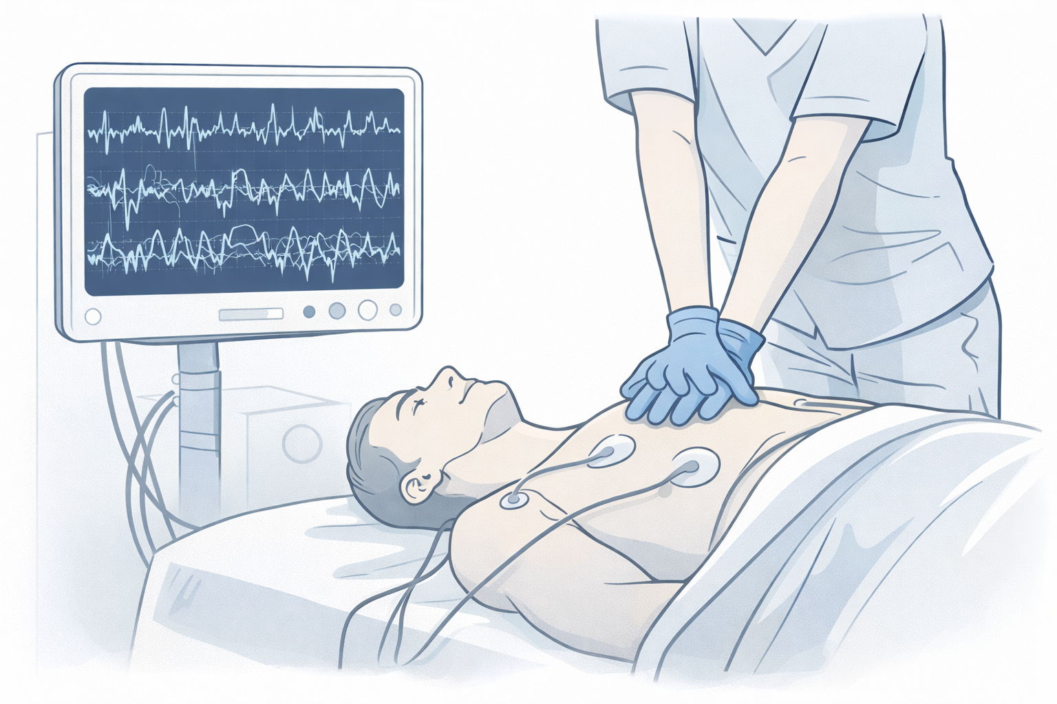 CPR 중 노이즈로 인한 신호 왜곡
